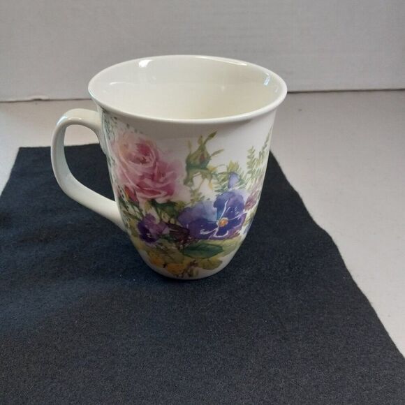 Gail Flores Burton & Burton Abundant Bloom Flower and Butterflys Mug Cottagecore - Picture 3 of 6